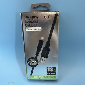 CT TEK Sync N Charge Cable  iPhone 12 Foot